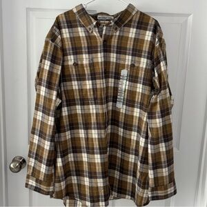 Duluth Trading Free Swingin’ Flannel Plaid Button-Up Shirt